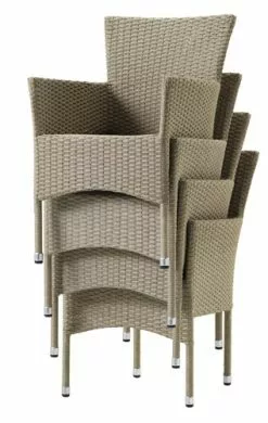 STRIB L150 Bord Natur + 4 AIDT Stol Natur 12 STRIB L150 Bord Natur + 4 AIDT Stol Natur -Utemöbler affär 108109 1