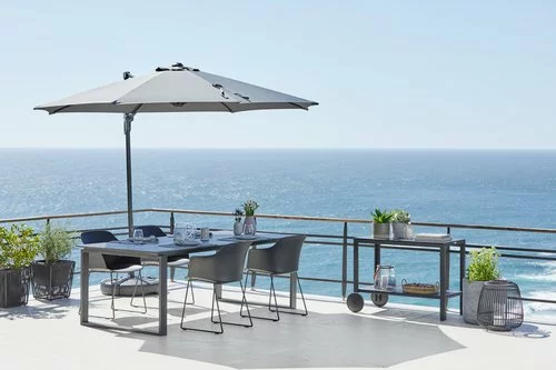 JUTLANDIA KOPERVIK L215 Bord Grå + 4 SANDVED Stol Svart 4 JUTLANDIA KOPERVIK L215 Bord Grå + 4 SANDVED Stol Svart - Bild 2