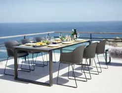 JUTLANDIA KOPERVIK L215 Bord Grå + 4 SANDVED Stol Svart 15 JUTLANDIA KOPERVIK L215 Bord Grå + 4 SANDVED Stol Svart -Utemöbler affär 108766