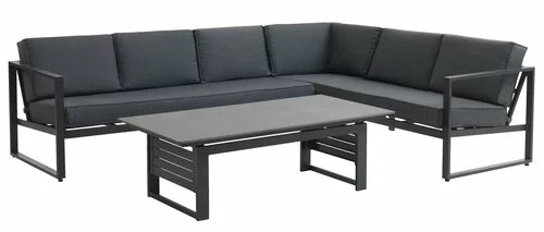 JUTLANDIA Loungeset VONGE 6-sits Svart 4 JUTLANDIA Loungeset VONGE 6-sits Svart - Bild 2