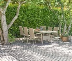 STRIB L200 Bord Natur + 4 GUDHJEM Stol Natur -Utemöbler affär 120719