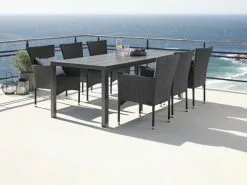 JUTLANDIA Bord MADERUP B90xL205 Svart -Utemöbler affär 121355