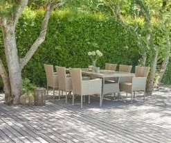 STRIB L200 Bord Natur + 4 AIDT Stol Natur 14 STRIB L200 Bord Natur + 4 AIDT Stol Natur -Utemöbler affär 121607