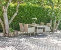 STRIB L200 Bord Natur + 4 AIDT Stol Natur 15 STRIB L200 Bord Natur + 4 AIDT Stol Natur -Utemöbler affär 121609