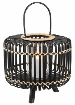 Lykta ENTITA Ø38xH32 Bambu Svart