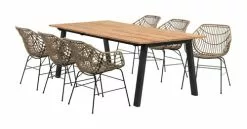 JUTLANDIA BARSMARK L210 Bord Teak + 4 ILDERHUSE Stol Natur 11 JUTLANDIA BARSMARK L210 Bord Teak + 4 ILDERHUSE Stol Natur -Utemöbler affär 149997