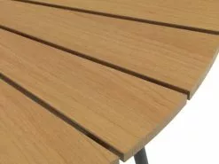 JUTLANDIA RANGSTRUP Ø110 Bord Natur/svart + 4 ILDERHUSE Stol Natur -Utemöbler affär 150062 1