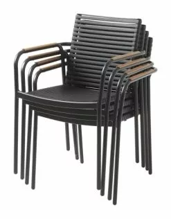 JUTLANDIA Stapelstol NABE Svart 9 JUTLANDIA Stapelstol NABE Svart -Utemöbler affär 151093