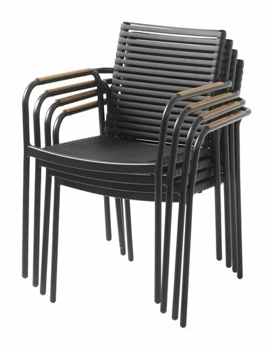 JUTLANDIA Stapelstol NABE Svart 4 JUTLANDIA Stapelstol NABE Svart - Bild 2