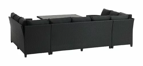 Loungeset ULLEHUSE 9-sits Förvaring Svart 5 Loungeset ULLEHUSE 9-sits Förvaring Svart - Bild 3