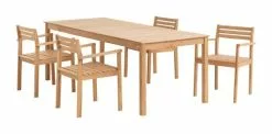 JUTLANDIA VESTERHAVET L210 Bord Teak + 4 VESTERHAVET Stol Teak -Utemöbler affär 151266