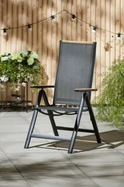 JUTLANDIA Positionsstol BREDSTEN Svart 8 JUTLANDIA Positionsstol BREDSTEN Svart -Utemöbler affär 155501