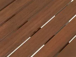 JUTLANDIA YTTRUP L75/126 Bord Hårdträ + 4 MADERNE Stapelstol Grå -Utemöbler affär 156190 1