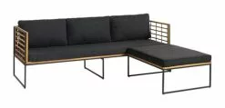 JUTLANDIA Loungesoffa UGILT M/schäslong 3-sits Trä