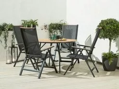 JUTLANDIA Positionsstol BREDSTEN Svart 9 JUTLANDIA Positionsstol BREDSTEN Svart -Utemöbler affär 160159