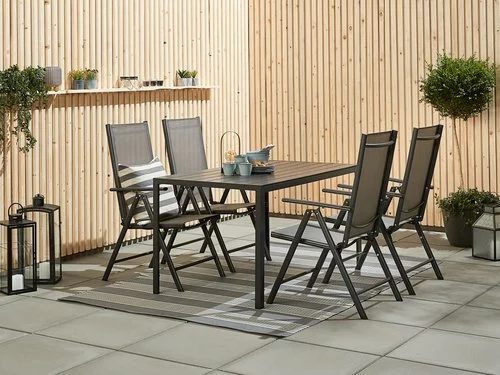 JERSORE L140 Bord Svart + 4 MELLBY Stol Svart 3 JERSORE L140 Bord Svart + 4 MELLBY Stol Svart