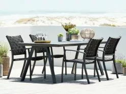 JUTLANDIA Bord FAUSING B100xL220 Svart -Utemöbler affär 160999