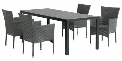 JUTLANDIA PINDSTRUP L205 Bord Grå + 4 AIDT Stol Grå 4 JUTLANDIA PINDSTRUP L205 Bord Grå + 4 AIDT Stol Grå - Bild 2