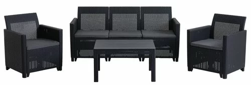 Loungeset MOLDE 5-sits Grå 4 Loungeset MOLDE 5-sits Grå - Bild 2