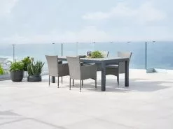 JUTLANDIA HOBURGEN L205/275 Grå + 4 AIDT Grå -Utemöbler affär 178438