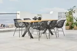 JUTLANDIA ELLEKILDE L180 Bord Teak + 4 ILDERHUSE Stol Svart 10 JUTLANDIA ELLEKILDE L180 Bord Teak + 4 ILDERHUSE Stol Svart -Utemöbler affär 178474