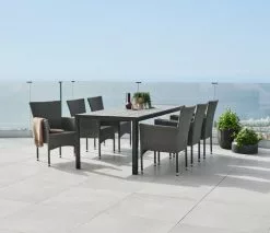 JUTLANDIA PINDSTRUP L205 Bord Grå + 4 AIDT Stol Grå 7 JUTLANDIA PINDSTRUP L205 Bord Grå + 4 AIDT Stol Grå -Utemöbler affär 178517