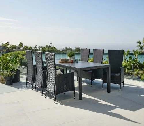 JUTLANDIA HAGEN L214 Bord Grå + 4 SKIVE Stol Svart 6 JUTLANDIA HAGEN L214 Bord Grå + 4 SKIVE Stol Svart - Bild 4