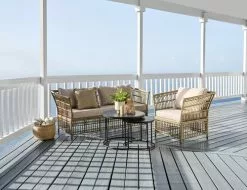 Loungesoffa LILLESAND 3-sits Natur -Utemöbler affär 178771