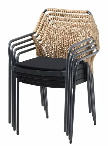 JUTLANDIA Stapelstol FASTRUP Svart 5 JUTLANDIA Stapelstol FASTRUP Svart - Bild 4