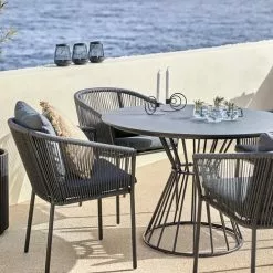 JUTLANDIA Stapelstol BRAVA Snabbtorkande Grå -Utemöbler affär 180597