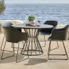 FAGERNES Ø110 Bord Grå + 4 SANDVED Stol Svart -Utemöbler affär 182213