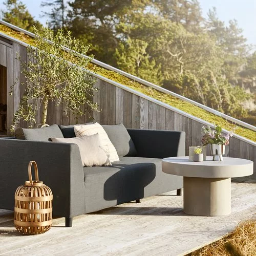 JUTLANDIA Loungesoffa ODDE 3-sits Mörkgrå Allväders 8 JUTLANDIA Loungesoffa ODDE 3-sits Mörkgrå Allväders - Bild 6