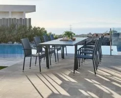 JUTLANDIA VATTRUP L170/273 Bord Svart + 4 GUDHJEM Stol Svart -Utemöbler affär 186362