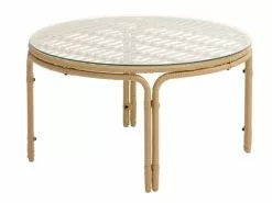 Loungebord JENNUM Ø80xH44 Natur