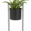 Trädgårdskruka MIDSOMMER Ø21xH55 Svart 2 Trädgårdskruka MIDSOMMER Ø21xH55 Svart -Utemöbler affär 199895