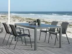 JUTLANDIA HAGEN L214 Bord Grå + 4 DOVERODDE Stol Grå