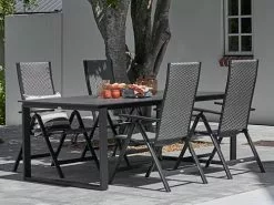 JUTLANDIA KOPERVIK L215 Bord Grå + 4 UGLEV Positionsstol Grå