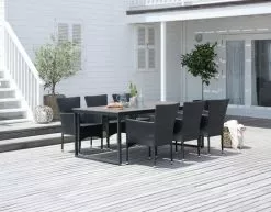 NESSKOGEN L210 Bord Brun + 4 AIDT Stol Svart 8 NESSKOGEN L210 Bord Brun + 4 AIDT Stol Svart -Utemöbler affär 201778
