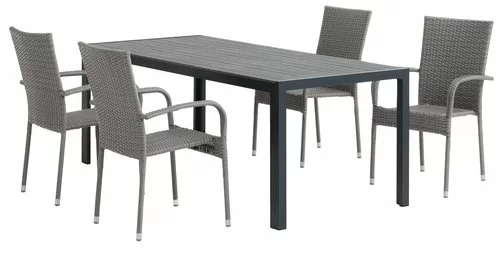 JUTLANDIA PINDSTRUP L205 Bord Grå + 4 GUDHJEM Stol Grå 5 JUTLANDIA PINDSTRUP L205 Bord Grå + 4 GUDHJEM Stol Grå - Bild 3