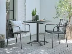 JUTLANDIA HOBRO L70 Bord Svart + 2 NABE Stol Svart