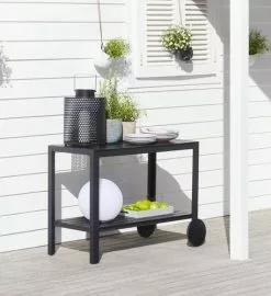 Rullbord VALLEBO B45xL100 Svart -Utemöbler affär 81779