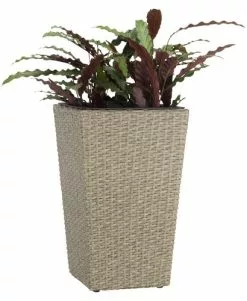 Trädgårdskruka BLOMMOR B31xL31xH50 Natur