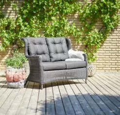 JUTLANDIA Loungesoffa FALKENBERG 2-sits Grå -Utemöbler affär 99497